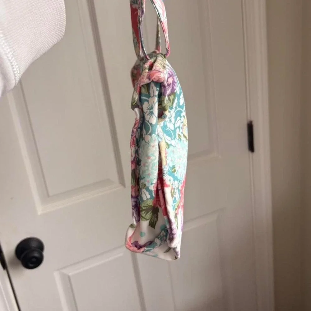 Vintage Floral Patchwork Tote Bag